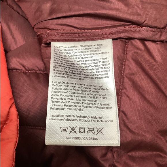 Helly Hansen Women's Small Poppy Red Verglas Down Insulator Puffer Jacket K15-1 - Picture 8 of 8